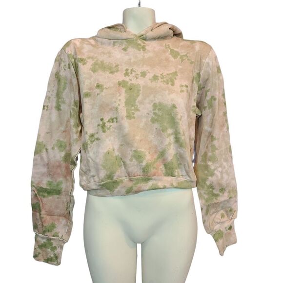 AFRM Tops - AFRM Blush Olive Tie Dye Hoodie Size Small